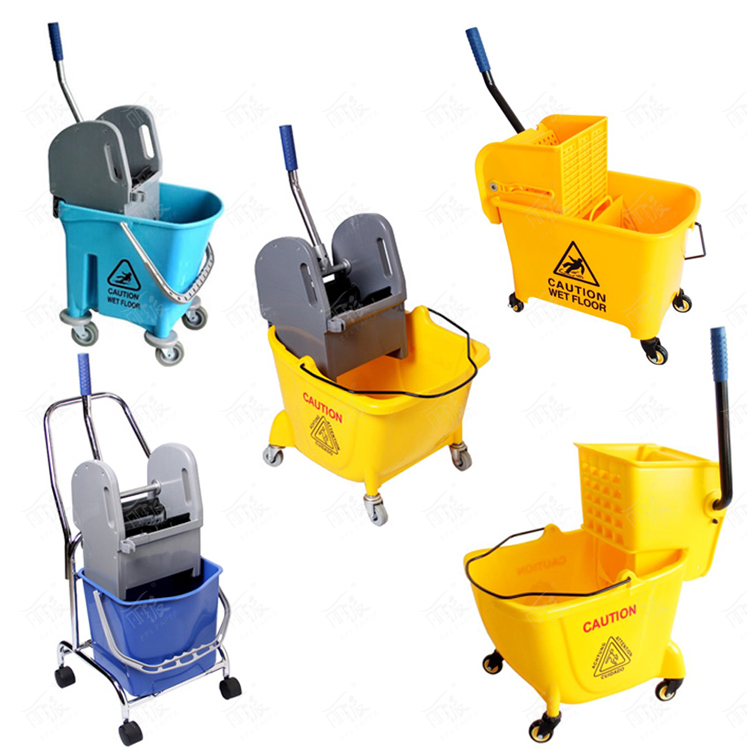 车架式榨水车单桶榨水车榨水桶拖把桶挤水桶甩水桶20升24升32升