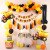 Excavator theme party balloon with package decoration project car one year old baby birthday party layout