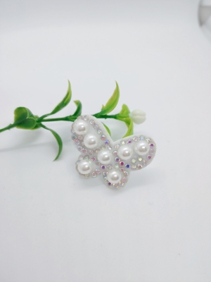 Dafa produced non-woven hot diamond pearl hairpin accessories hot style