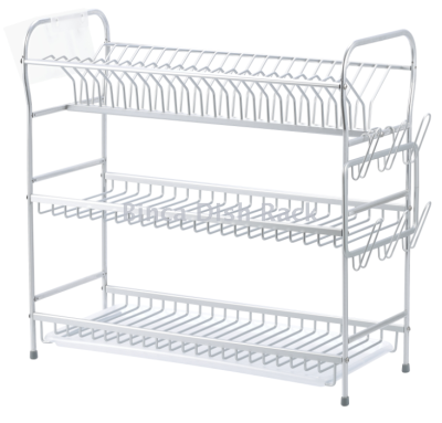 3-layer aluminum dish rack , anti-rust dish drainer