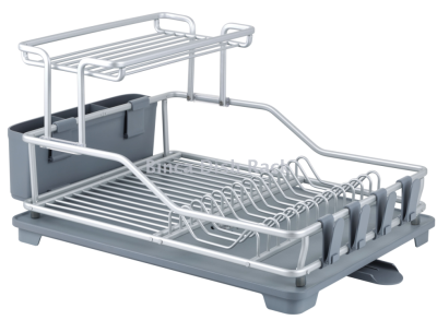 Binca 2-layer aluminium dish rack,  anti-rust dish drainer