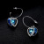 925 Silver Needle Ocean Heart Love Heart Earrings Tide Net Red C- Shaped Ring High Sense Simple Eardrops Ear Studs