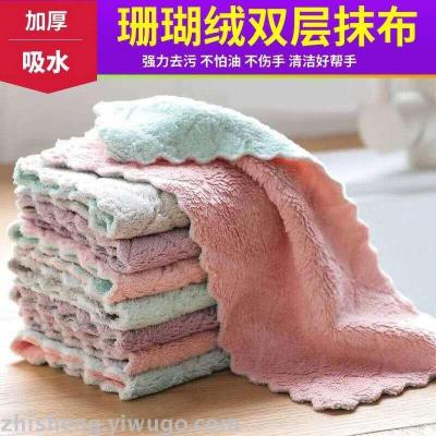 No oil dishcloth kitchen water absorption wipe table wipe bowl do not drop hair wash dishcloth towel wipe towel 100clean