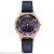 A new style cut glass colored stud strap watch for ladies and students quartz watch