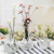 Narrow Mouth Transparent European Style Glass Vase Creative Retro Embossed Glass Vase Court Living Room Flower Arrangement