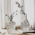 Narrow Mouth Transparent European Style Glass Vase Creative Retro Embossed Glass Vase Court Living Room Flower Arrangement