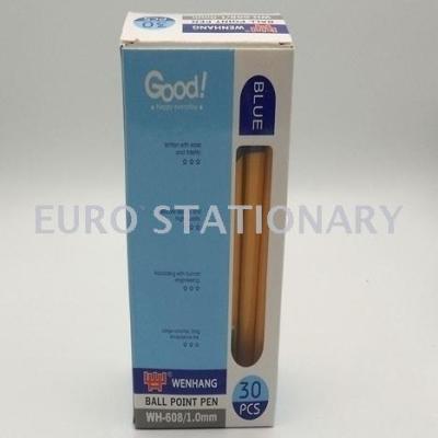 608 triangle yellow pole ball pen 30 outgoings box 1.0 oil pen in the cap express pen manufacturers for wholesale
