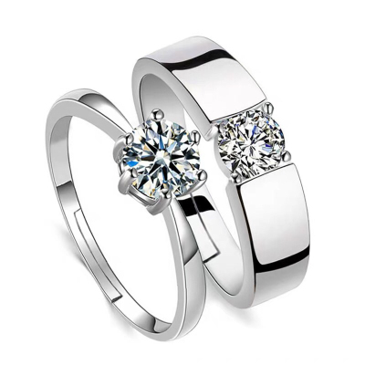 The Open picking the set ring imitation sterling silver electroplated platinum Open adjustable design rings