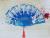 Wei-sheng craft fan color rod color ding Chinese style folding plastic fan dance for gift.