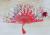 Wei-sheng craft fan color rod color ding Chinese style folding plastic fan dance for gift.