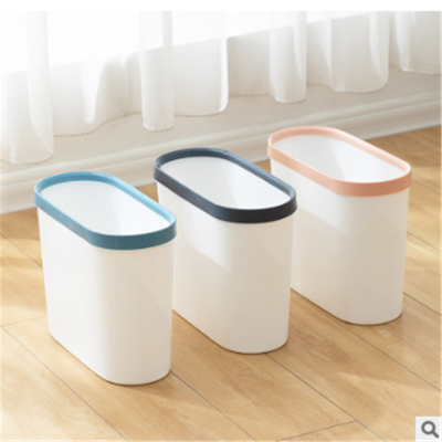 Household bathroom kitchen trash can simple crevice fashion pressure ring trash creative living room lidless wastebasket