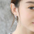 New Flower Long Earrings Elegant Korean Versatile Anti-Allergy Geometric Triangle Ear Studs Anti-Allergy Factory Direct Sales