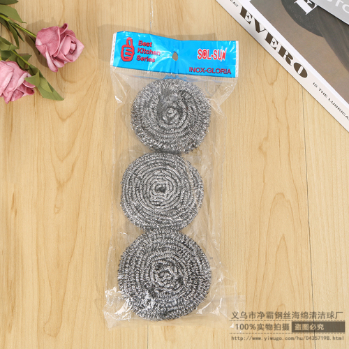 Stainless Steel， Steel Wire Ball， Cleaning Ball Steel Wire Ball Dishwashing Brush Decontamination Wok Brush Steel Wire Ball