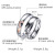 Titanium steel couple ring microinlaid stone men and women symbol to mark the couple ring