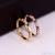 Japan and Korea CNC stone honeycomb rose ring personality diamond ring finger