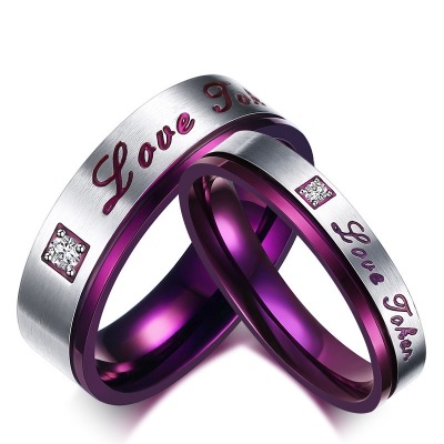 Korean titanium steel ring purple picking ring ring ring hand ornaments