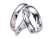 Titanium steel couple ring microinlaid stone men and women symbol to mark the couple ring