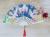 Satin peacock fan plastic dance fan elegant gift fan top grade ladies folding fan foreign trade fan color rod