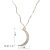 American simple hot style fashion accessories full diamond moon pendant necklace neck ornaments cross - border new checking chain