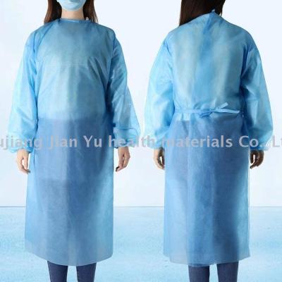 Disposable blue lab coat work clothes non-woven isolation clothing lab coat visit clothing clean clothing