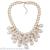 Vogue OL euramerican exaggerated pearl crystal necklace tide temperament joker with pearl flowers fringe necklace