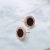 Titanium Steel Roman Digital Stud Earrings Women's Simple Elegant Rose Gold Earrings Fashion Colored Gold round Ear Rings