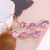 925 Silver Network Red Pink Girl Earrings Long Tassel Crystal Slim-Looking Face Circle Earrings Earrings Wholesale