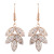 Manhuini Sweet Earrings Elegant Women's Korean Version Trendy Earrings Long Simple Eardrop Jewelry All-Match Leaves