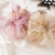 Three states hair act the role ofing spring and summer new thin Organza psychedelic color oversized hair ring Ins elegant woman doughnut rings