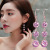 925 Silver Network Red Pink Girl Earrings Long Tassel Crystal Slim-Looking Face Circle Earrings Earrings Wholesale