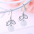 Korean Temperamental Fairy Crystal Opal Earrings Sterling Silver Personalized Stud Earrings for Women Pearl Eardrop Pendant Factory Wholesale