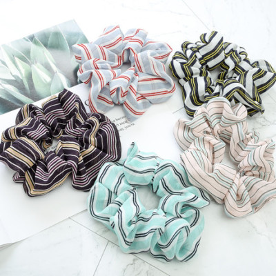 Cross-border Europe and the United States 2018 summer new Korean version of chiffon large intestine ring hair ring hair accessories batch