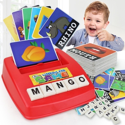 Children's early education English card alphabet machine puzzle English word game teaching AIDS