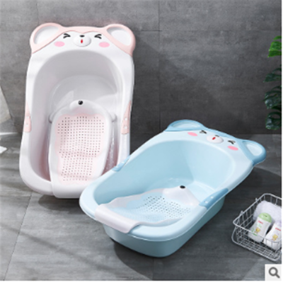 Baby bath tub baby bath tub newborn can sit and lie in large thickened baby bear tub for children