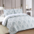European new jacquard 3 piece set yarn-dyed polyester cotton bedding summer cool quilt thin air conditioning bedspread
