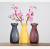 New Hexagonal Ceramic Color Glass Vase Transparent Color Hydroponic Craft Living Room Decorative Flower Arrangement Flowers