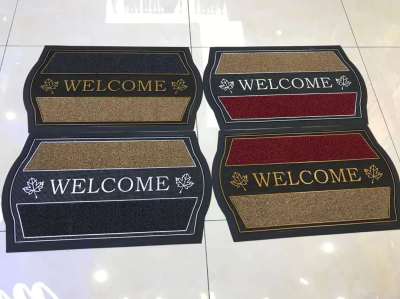 Home Non-Slip Floor Mat Home Carpet Welcome Door Mat Square F Earth Removing Plastic Rubber Cushion