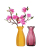 New Hexagonal Ceramic Color Glass Vase Transparent Color Hydroponic Craft Living Room Decorative Flower Arrangement Flowers