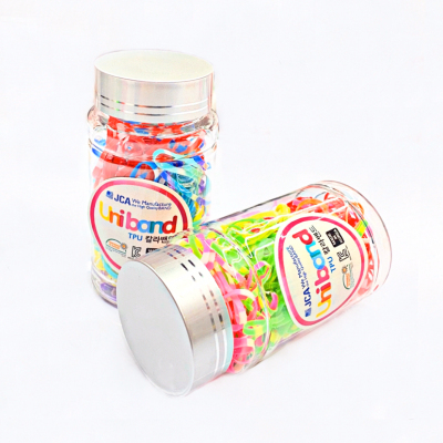 South Korea imports children's disposable band canned candy salad constantly small hair ring does not hurt hair rubber band