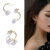 Fashion Pearl Stud Earrings S925 Silver Fashionable All-Match Eardrops Refined Simple Earrings Trending Earrings Women