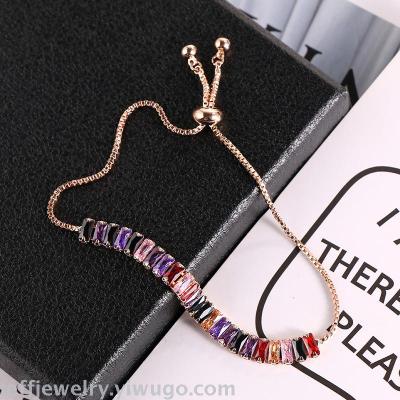 Glitter Korean version of simple bracelet fashion zircon crystal bracelet female temperament students joggle with sen bracelet accessories bracelet