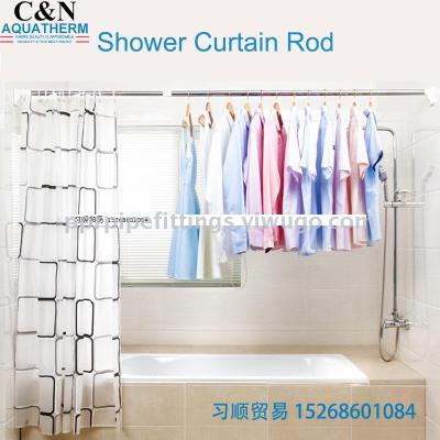 Quality Adjustable Shower Curtain Rod Stainless Steel Extendable Bathrom Poles Rail Hanger Rods Manufacturers Direct 