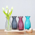 New Hexagonal Ceramic Color Glass Vase Transparent Color Hydroponic Craft Living Room Decorative Flower Arrangement Flowers