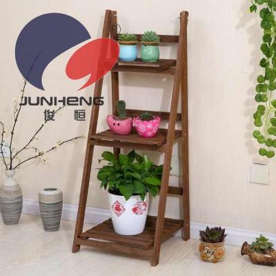 Balcony rack bedroom flower rack solid wood floor interior folding simple modern flower rack A693