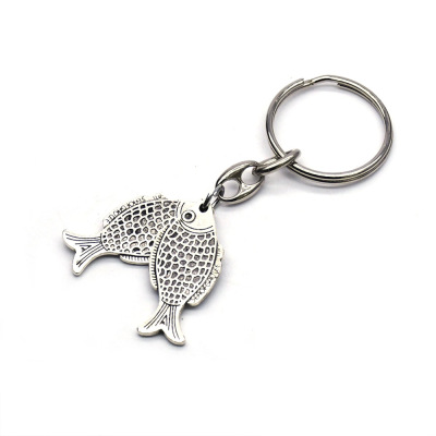 Retro Fish Key Ring Pendant Religious Church Gifts