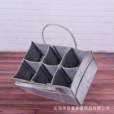 Amazon Hot Sale Baby Products Felt Storage Bag Mummy Bag Multi-Function Storage Box Underwear Storage Basket