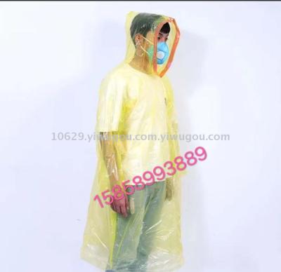 Manufacturer direct disposable adult raincoat PE raincoat outdoor rafting travel hiking raincoat series