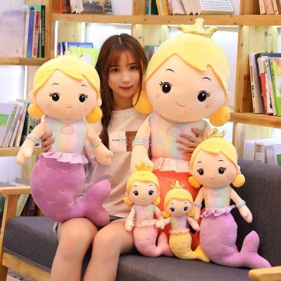 The factory supplies mermaid plush toys dolls over large dolls for birthday gifts to girlfriends