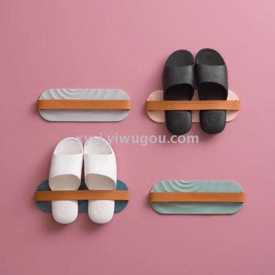 Hanging wall slippers storage rack