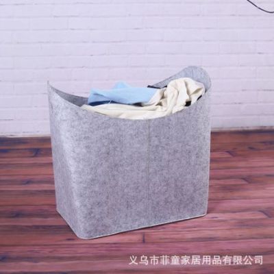 Factory Wholesale Supply Felt Storage Basket Car Portable Storage Basket Felt Foldable Large Capacity Laundry Basket